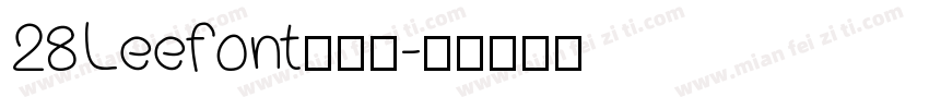28 Leefont蒙黑体字体转换